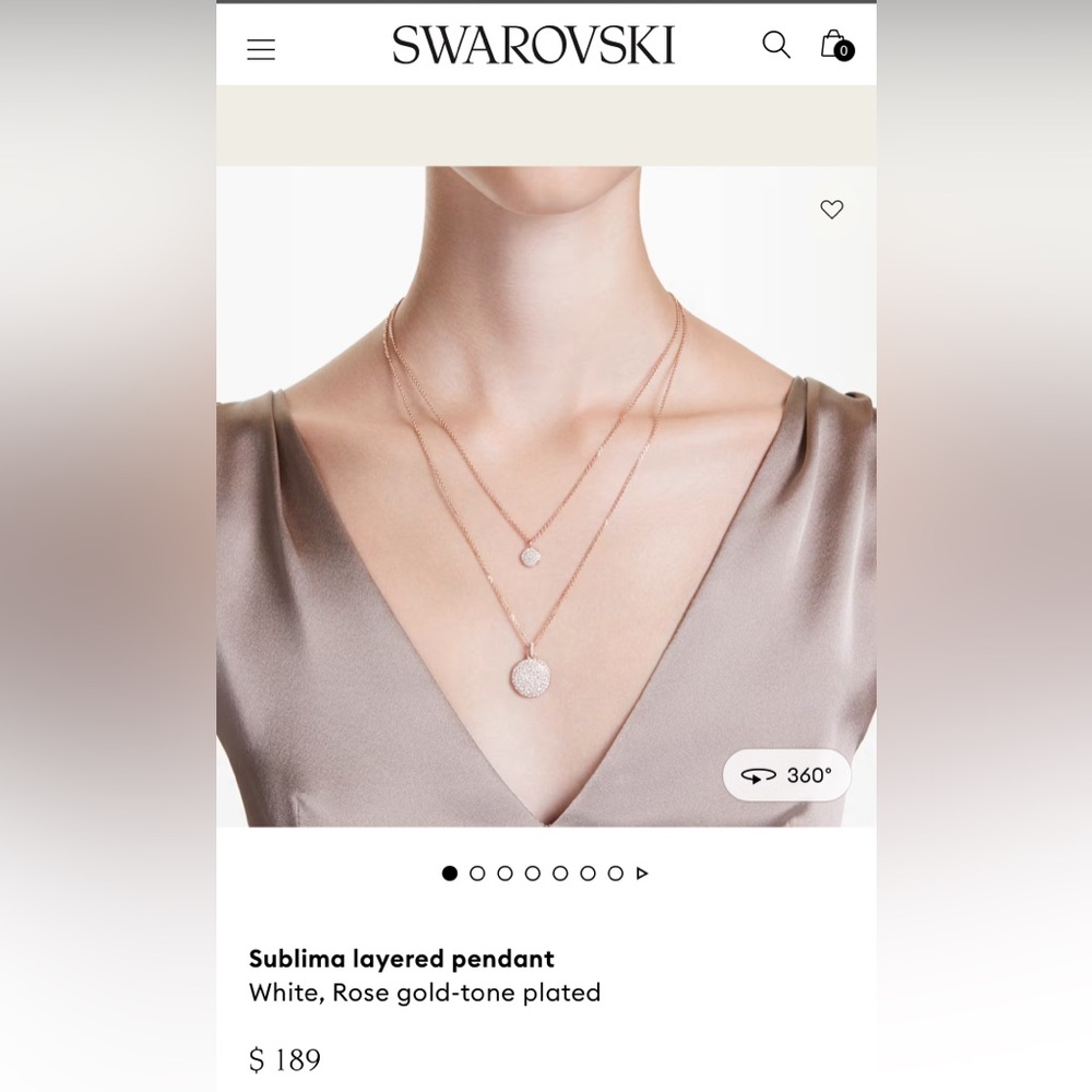 Swarovski Sublima layered pendant